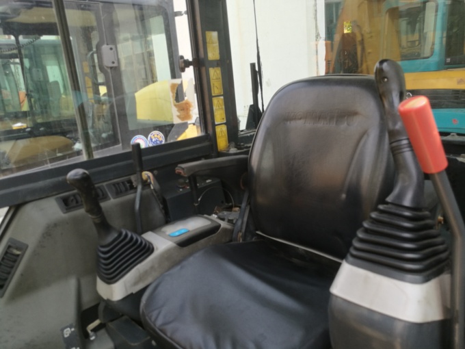 Komatsu PC55MR Mini Excavator for Sale in Excellent Condition - Cabin inside view