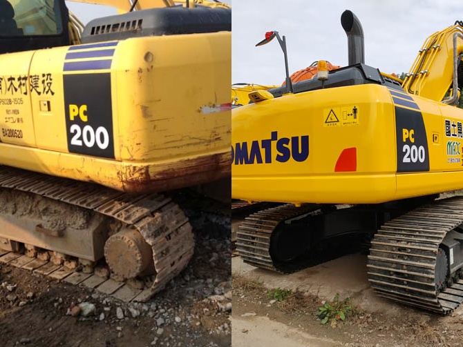 Komatsu PC200-7 and PC200-8 excavators