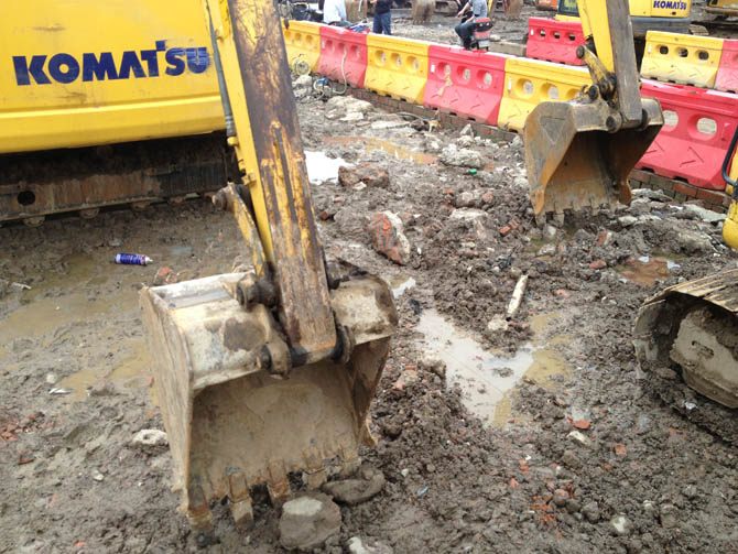 Komatsu PC55MR-2 mini excavator 2011 model in good working condition