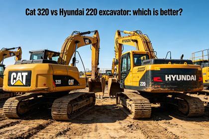 Cat 320 and Hyundai 220 Excavator Comparison