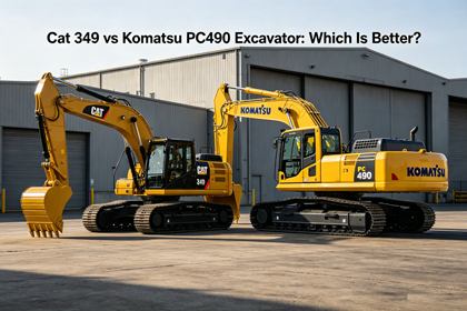 Cat 349 vs Komatsu 490 Excavator Comparison
