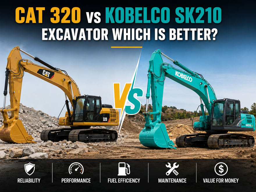 Cat 320 vs Kobelco SK210 Excavator comparison