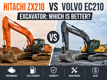 Hitachi ZX210 vs Volvo EC210 Excavator comparison