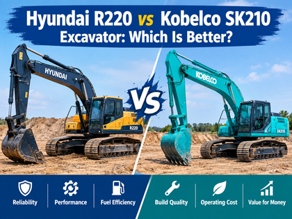 Hyundai R220 vs Kobelco SK210 Excavator