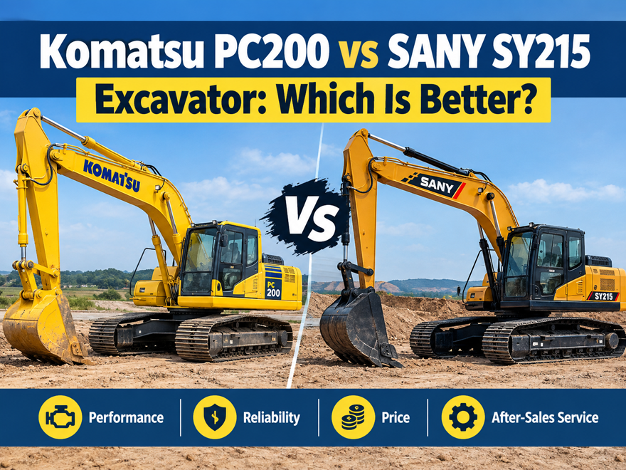 Komatsu PC200 vs SANY SY215 Excavator comparison