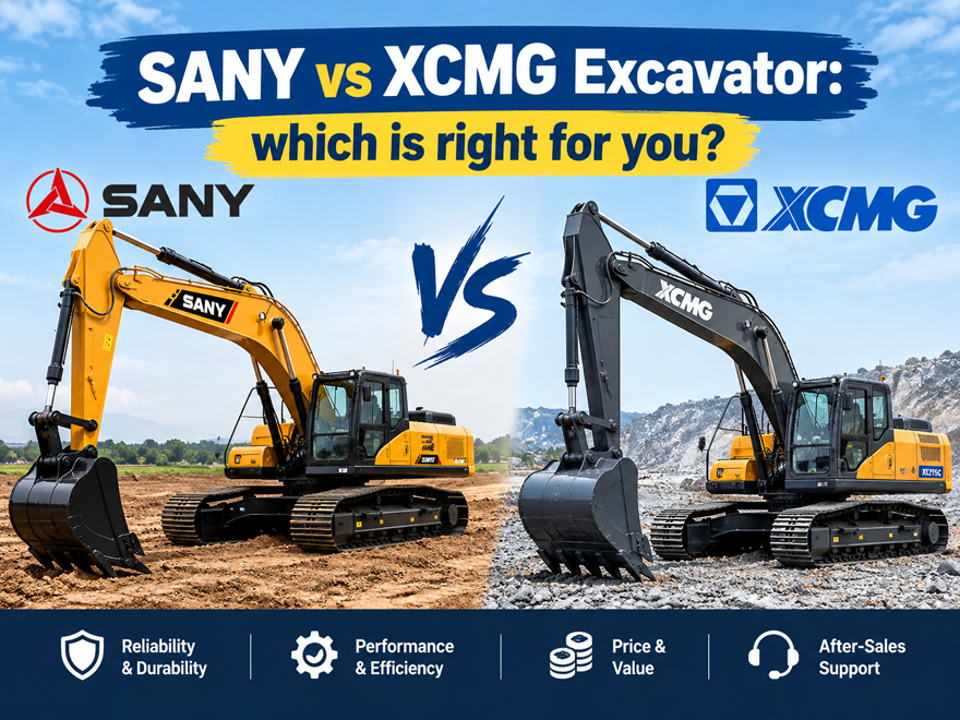 SANY vs XCMG Excavator comparison for construction projects