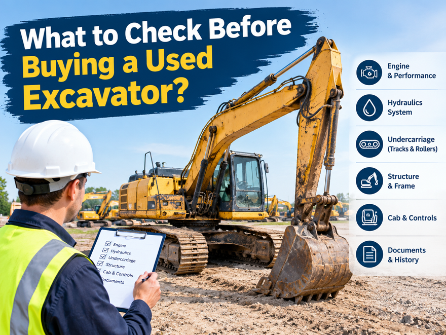 Used excavator inspection checklist before buying