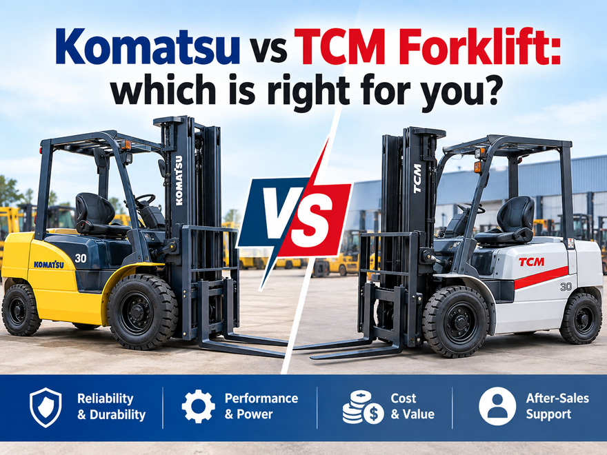 Komatsu vs TCM Forklift comparison for used forklift buyers